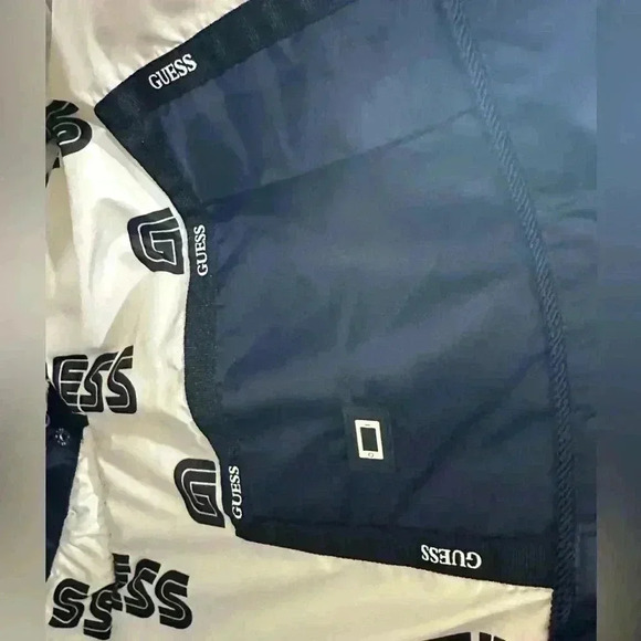 Guess Womens Navy Blue Puffer Hooded Jacket - Picture 8 of 16